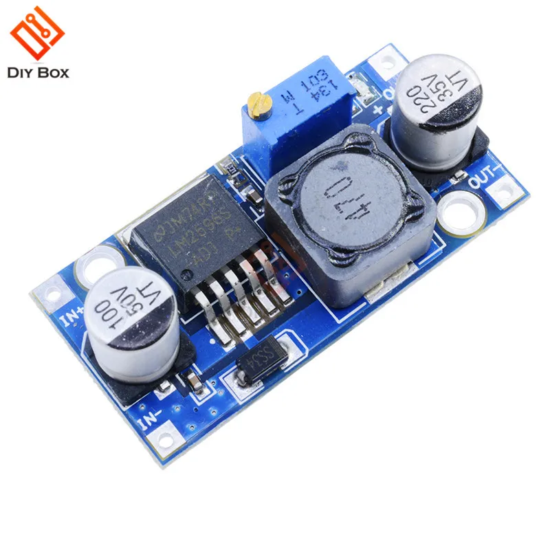 

5pcs DC-DC Step Down Buck Converter Module LM2596 3.2V-40V to 1.25V-35V Adjustable Power Voltage Regulator Step-down Transformer