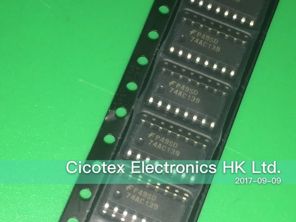 

10pcs/lot 74AC139SCX SOP16 IC DECODER/DEMUX 1-OF-4 16-SOIC 74AC139