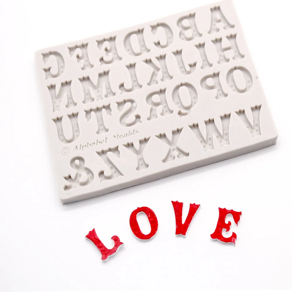 

Capital Letter Silicone Mold Fondant Cake Cookies Jelly Decoration Tool Chocolate Candy kitchen Baking Mold