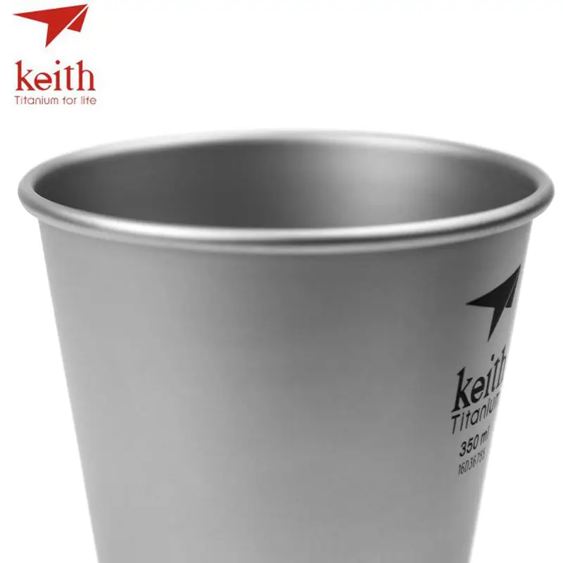 Keith titanio puro cerveza Drinkware Camping al aire libre de titanio de color café ultraligero taza de viaje 350 ml 450 mL 40G 45g