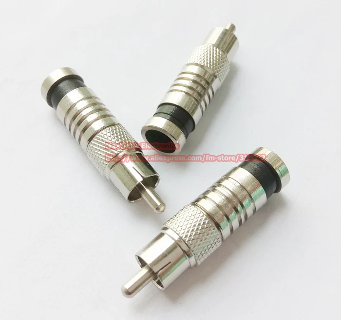 NCHTEK RG6 RCA компрессионные разъемы для кабеля видеонаблюдения Видео Аудио кабель