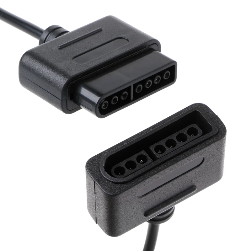 New 1 x 6ft Extension Cable for Nintendo SNES Controller Compatible for Retro-Duo and for FC Twin Black