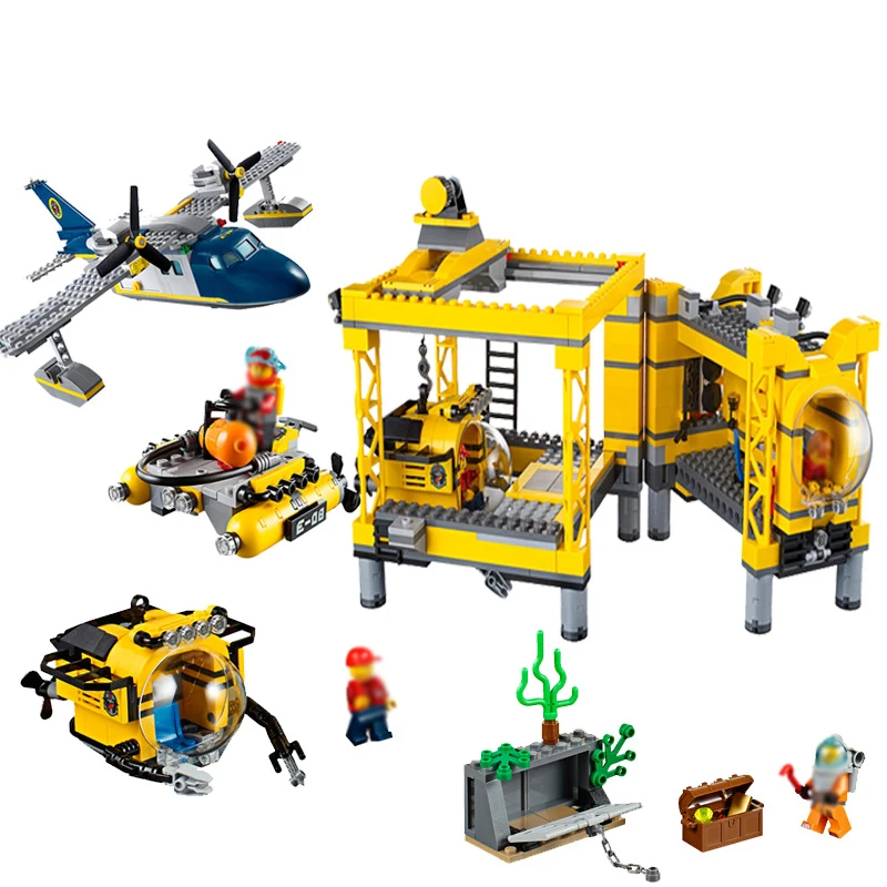 

Lepin 02088 Genuine City Series The Deep Sea Opearation Base Set Building Blocks Bricks For children New Year Gift 1016Pcs