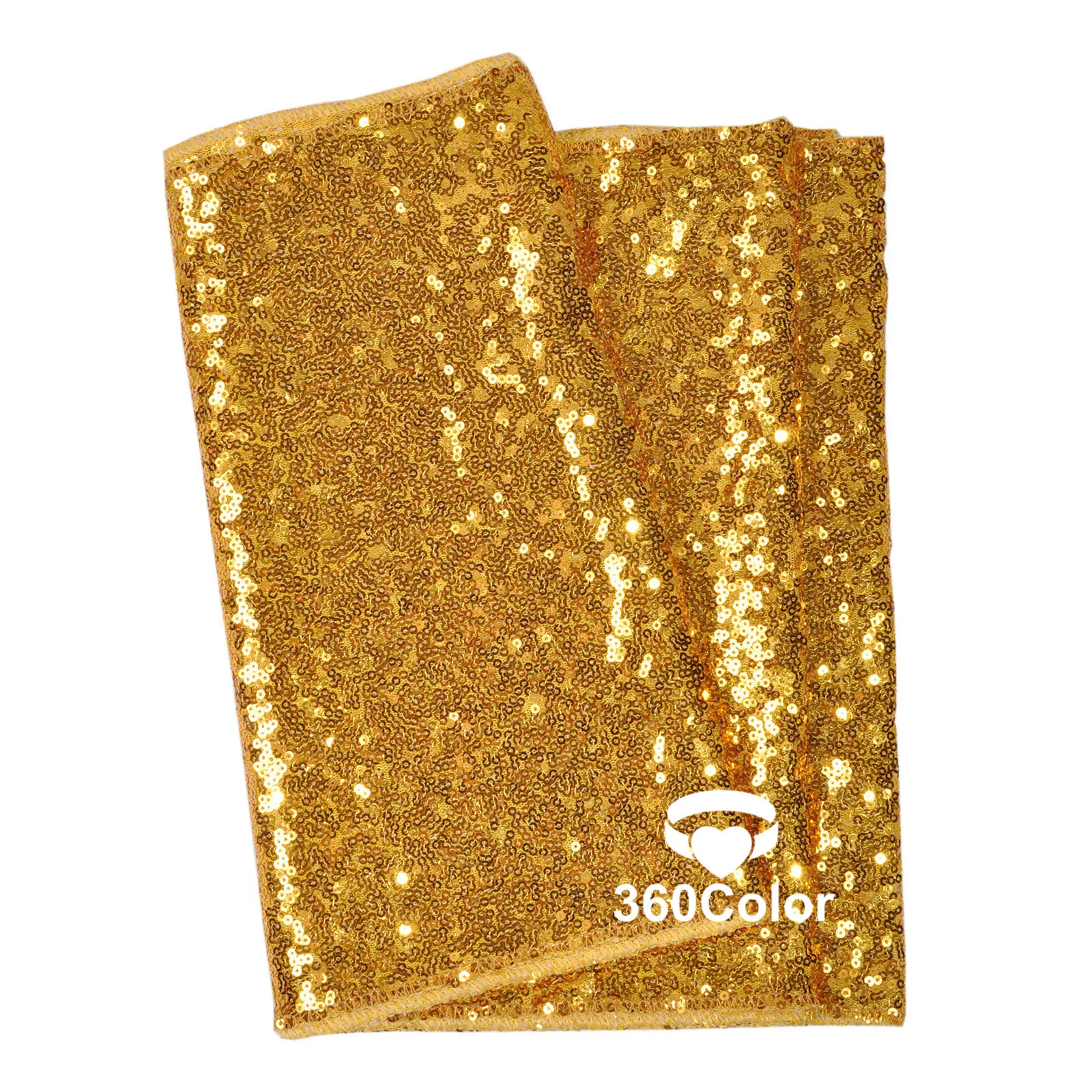 Золотая, серебряная, розовая ткань с золотистыми блестками 30x275 cmTable Runner блестящая Подвеска для свадебной вечеринки DIY украшения поставки 1" x 108" - Цвет: Gold