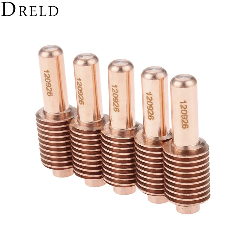 DRELD 5pcs 40A-80A Electrode 120926 All Processes for Plasma Cutting Torch Consumables Replacement Welding & Soldering Supplies