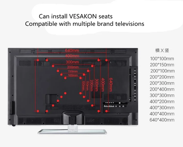 Универсальный ТВ настенный кронштейн регулируемый поддон фиксированный плоский ТВ-стенд держатель для большинства 14~ 70 дюймов HD ТВ плоский телевизор