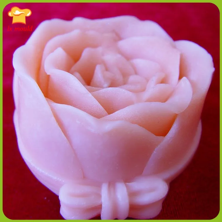 Романтический День Святого Валентина, День рождения свеча цветок Роза силиконовые формы мыло ручной работы плесень