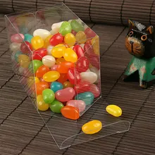 200 шт 7*7*7 см Прозрачное водонепроницаемое ПВХ упаковочные коробки маленькая пластиковая прозрачная коробка для хранения еды/ювелирных изделий/конфет/подарков/косметики