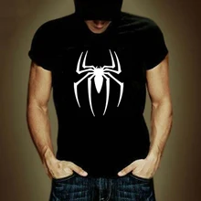 Футболка с принтом логотипа Человека-паука, Мужская черная модная футболка с супергероем, футболка с человеком-пауком, футболка для мальчиков-подростков, одежда «мстители»