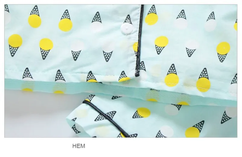COOTELILI Baby Girl Clothes Toddler  Kids Boy Summer Clothes Ice Cream Printing Pijama Infantil Comfortable Pajama Set 80-120cm  (11)
