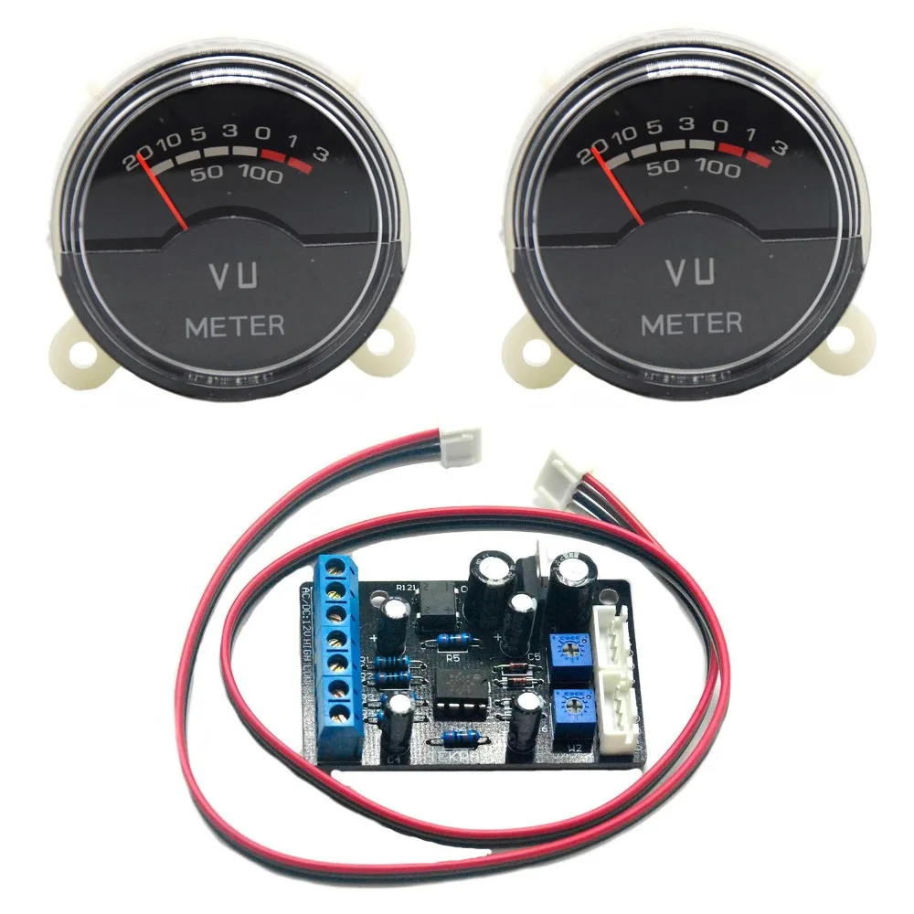 

2pc P-40SA VU Meter Head Power Amplifier DB Table AudioLevel Meter Sound Pressure Meter w/backlight & 1pc TA7318P Driver Board