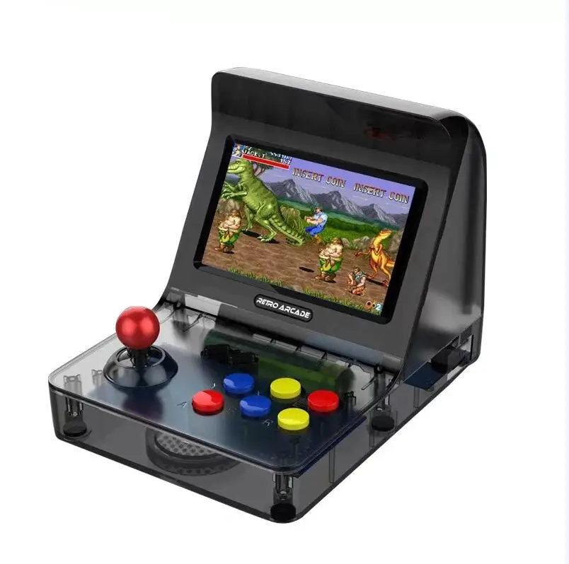 Мини Ретро аркадная Консоль портативный ручной игровой контроллер 4,3 дюймов 64 бит 3000 видеоигры классический семейный подарок на день рождения - Цвет: Black
