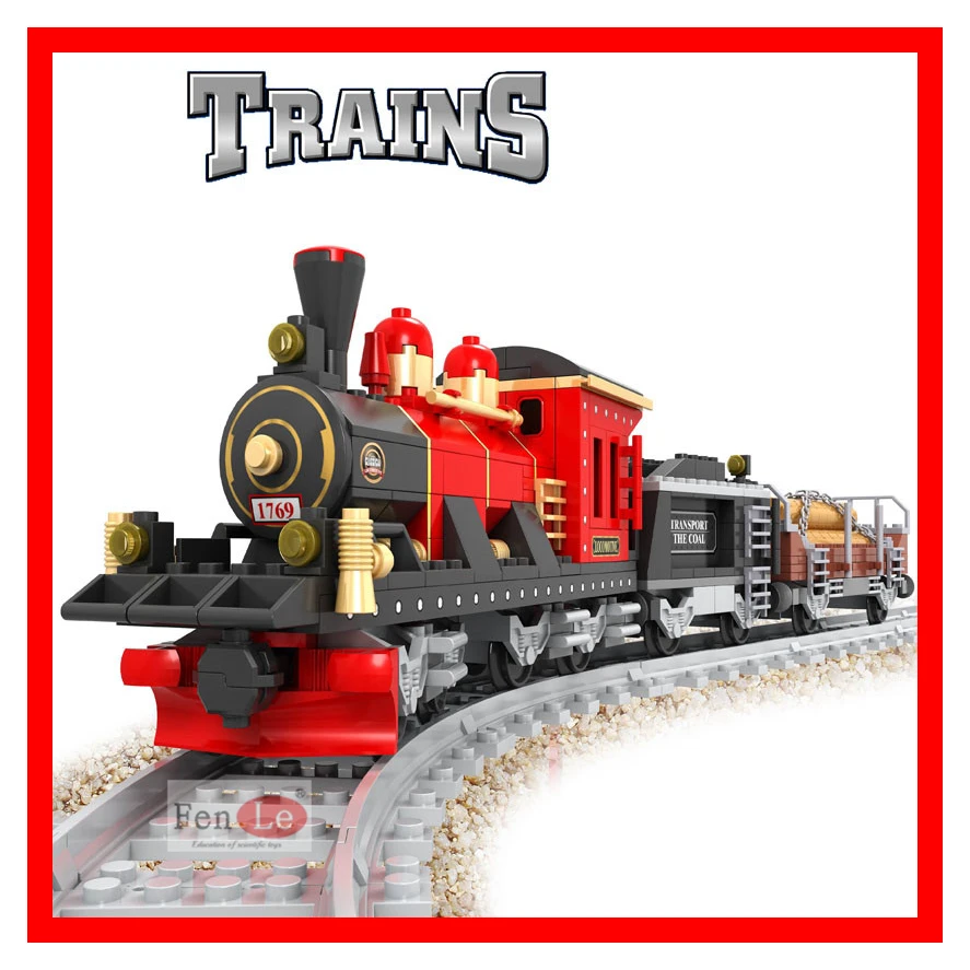 

Steam Train 25705 Retro Train Building Block Brick Model Toy 410pcs Compatible with Technic Children Gift toys