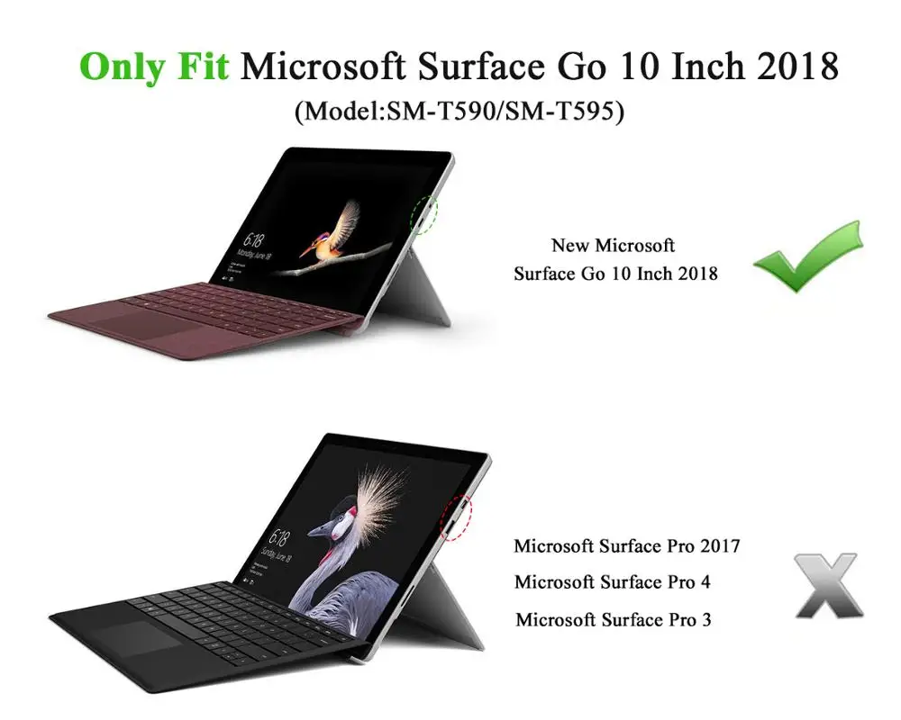 Продажа Чехол для microsoft Surface Go 10, несколько углов обзора Портфолио бизнес Обложка с петля для карандаша для поверхности Go чехол