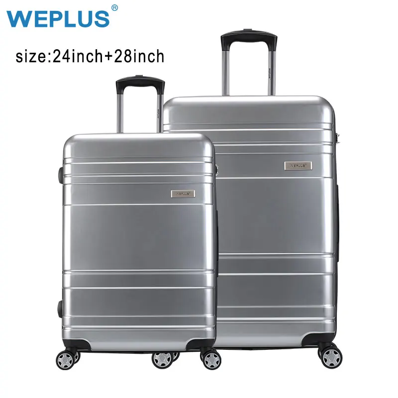 

WEPLUS 2 PCS/SET Rolling Luggage Travel Suitcase with Wheels TSA Lock Customs Spinner Custom Hardside Women Men 24 28 inch