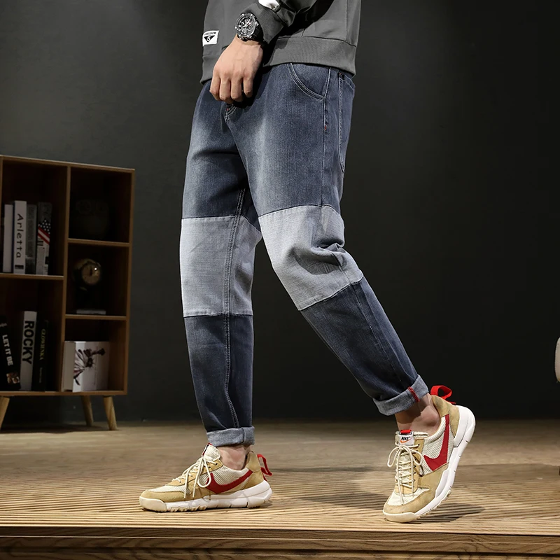 Японский стиль Новые Брендовые мужские джинсы мода 2019 весна свободные плюс
