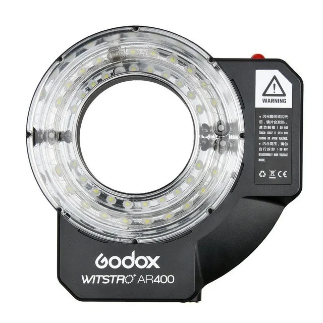 GODOX WITSTRO AR400 400 Вт литий-ионный Батарея Профессиональный Макро LED Кольцевая вспышка Speedlite+ 2 в 1 светодиодный свет 5600 К