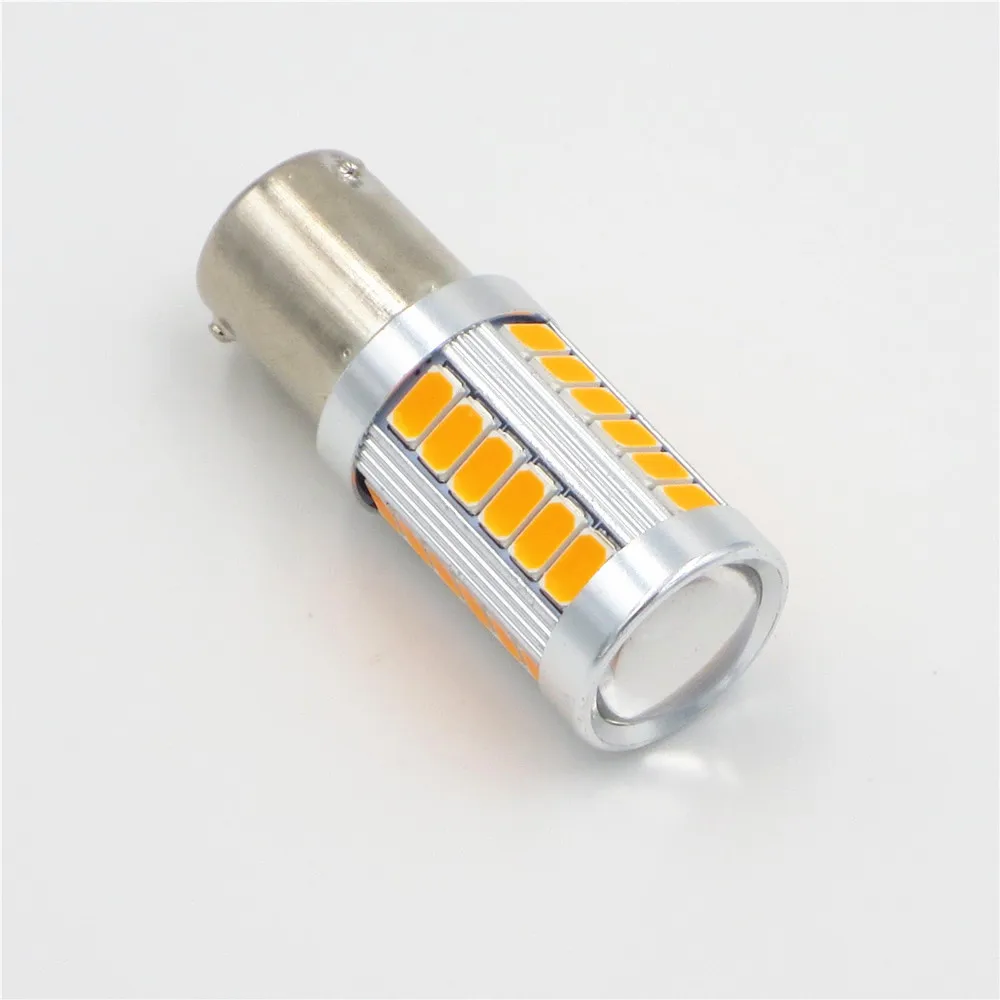 5630 33 SMD 33SMD светодиодный автомобильный стоп сигнал задний фонарь лампа 1156 желтая