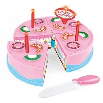 

Pretend Play Food DIY Kitchen Cutting Birthday Cake Toys Set Simulation Model Gifts Toys For Children Girl Kids Brinquedos