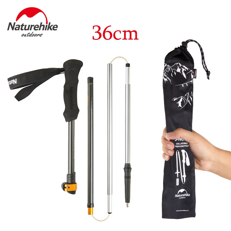 NatureHike foldable light Walking Stick Carbon cane Adjustable pole