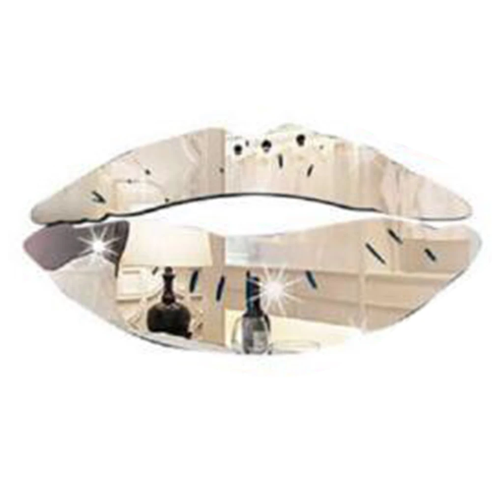 3D مرآة قبلة الشفاه الجدار ملصق DIY الفن جدارية ديكور المنزل الاكريليك الشارات ملصقات حمام ديكور غرفة نوم