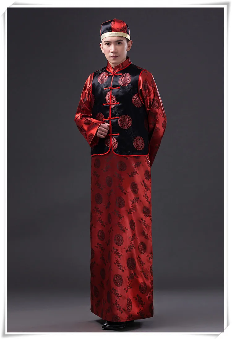 Китайское свадебное платье жениха традиционный костюм ханфу одежда для мужчин древний костюм обслуживание шоу хост традиционная одежда