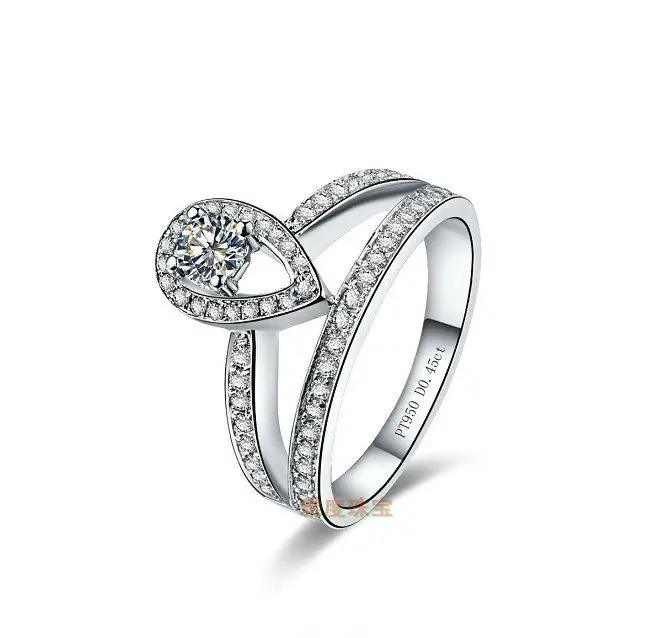 

30 points Sona simulated diamond ring, heart and flower shape women weding ring, brand ring