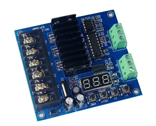 best price 1pcs hight power DC5V-24V 24A-DMX-3CH max:8A*3CH decoder led RGB controller