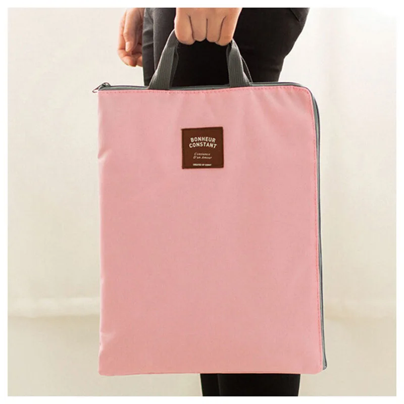 Простой Твердый А4 большой емкости Сумка для документов Бизнес Портфель для хранения файлов папка для бумаг канцелярские товары студенческий подарок розовый