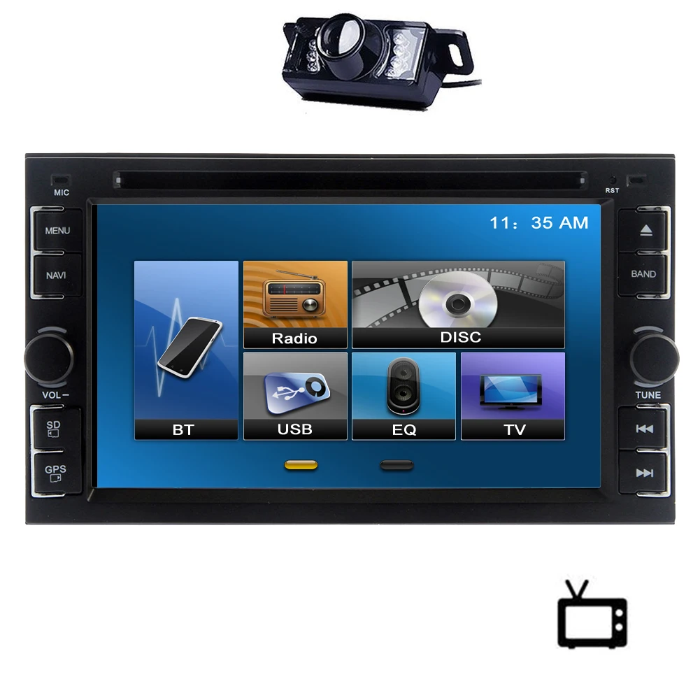 6.2 ''двойной 2din стерео dvd плеер заднего вида usb sd bluetooth fm Радио AUX USB SD Авто