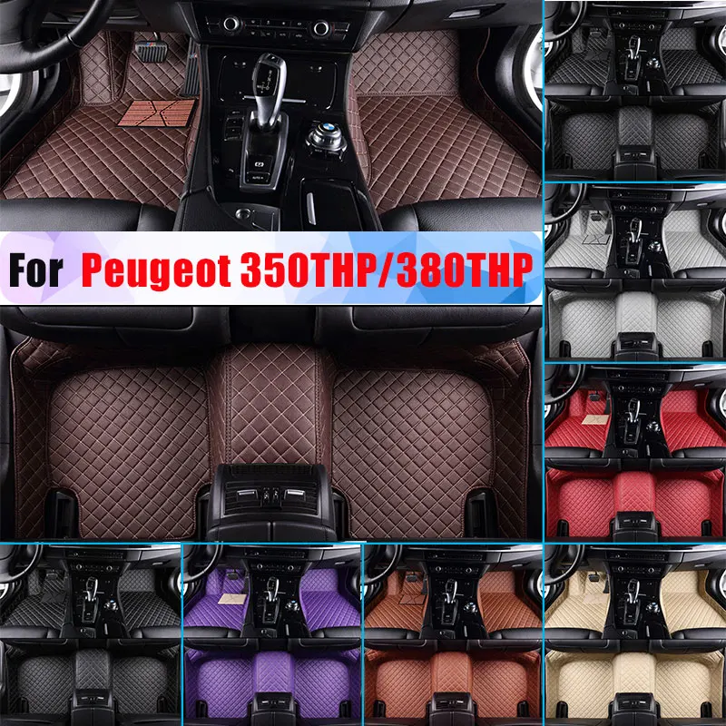 

Waterproof Car Floor Mats For Peugeot 350THP/380THP All Season Car Carpet Floor Liner Artificial Leather Full Surrounded