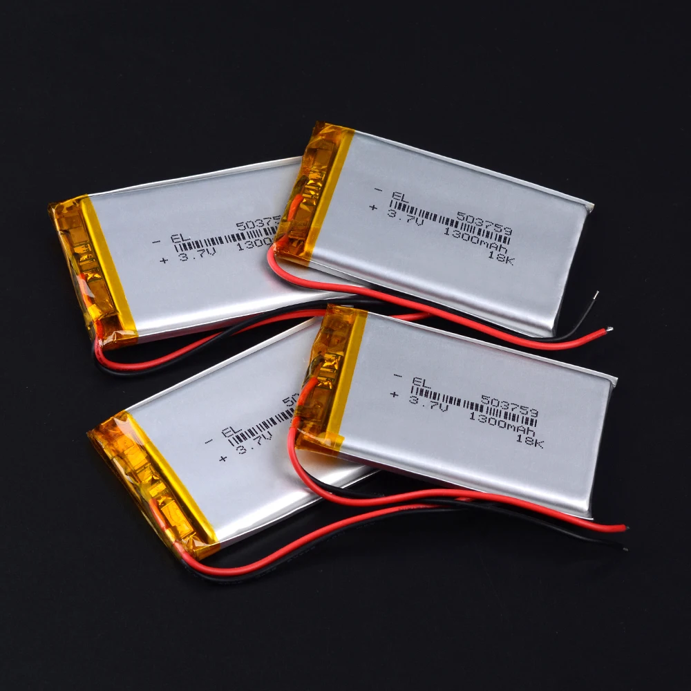 3,7 V 1300mAH 503759 полимерный литий-ионный/литий-ионный аккумулятор для gps, mp3, mp4, mp5, dvd, bluetooth, модель игрушки Мобильный bluetooth