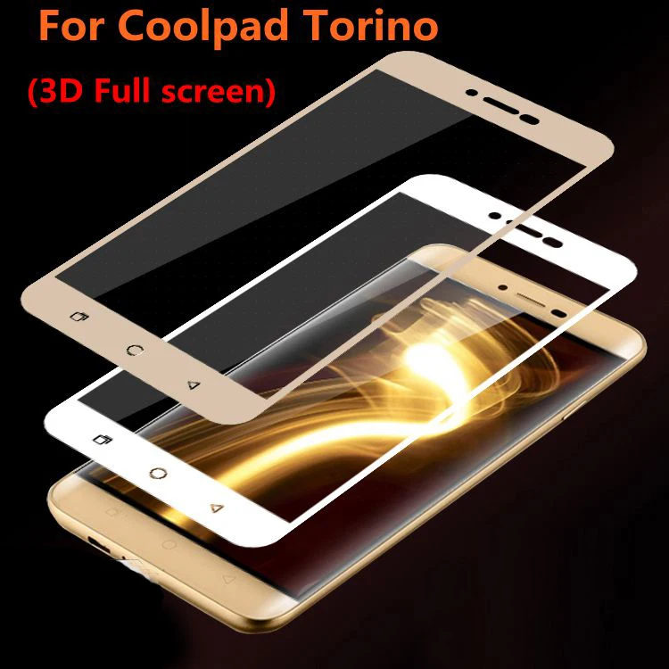 

ShuiCaoRen For Coolpad Torino Tempered Glass 9H 3D Full Cover Explosion-proof Screen Protector Film For Coolpad R108 5.5"