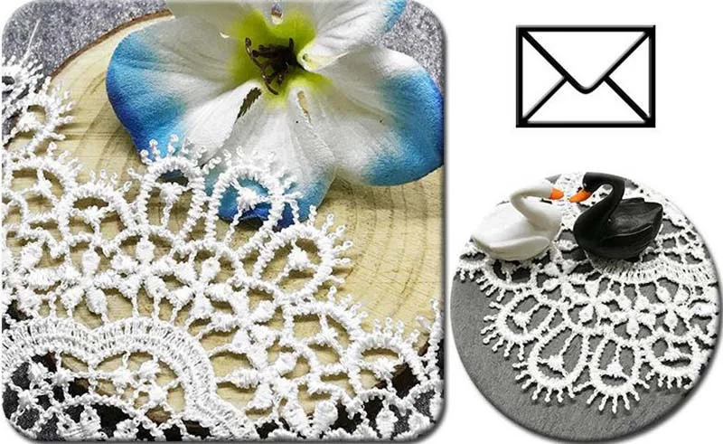 GXINUG 1 yard 11.5cm Water Soluble Flower Lace Edge Eyelash Trim Ribbon Dress Applique Embroidered DIY Sewing Craft