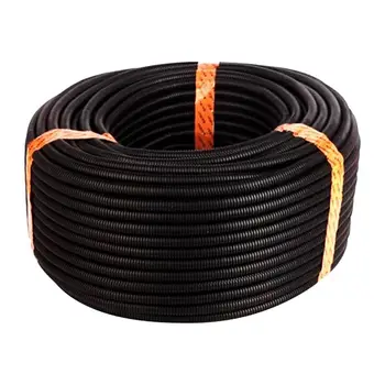 

20 Ft 1/4 inch Split Wire Loom Conduit Polyethylene Tubing Black Color Sleeve Tube