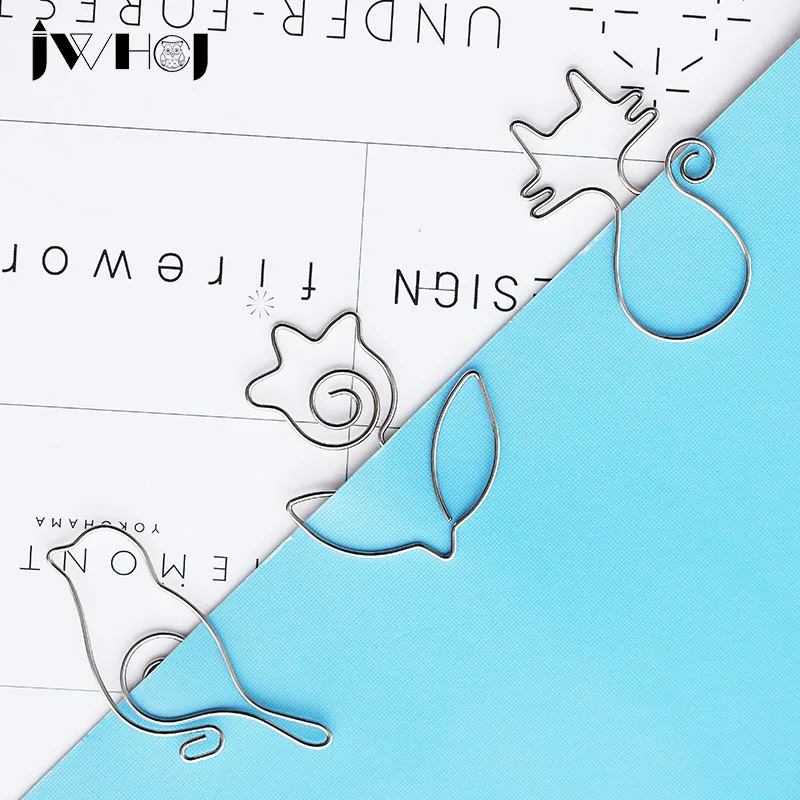 1 Pcs Kartun Hewan Kucing Burung Bunga Bentuk Klip Kertas Bahan