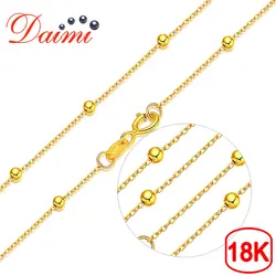 DAIMI 18 К Золотое ожерелье круглый шар высокое качество золотое ожерелье Брендовые украшения Подарки для женщин