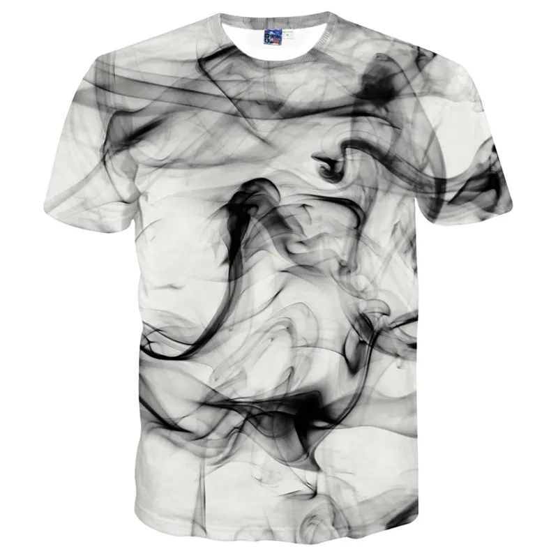 

BenXsea New Fashion Men/Women 3d T-shirts Print Watercolor Dreamy Smoke Lines Summer Cool Street Hip Hop Tees Shirts T Shirt