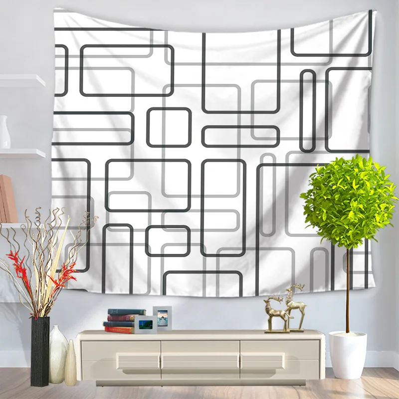 

Simplified Geometric Wall Hanging Owl Boho Wall Hanging Colorful Printed Wall Carpet Home Decor Beach Blanket Teli Da Parete