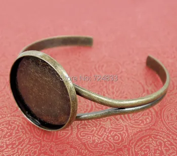 

Blank Bangle Bases Vintage Antique Bronze tone plated Circle Bezel Cabochons cuff Bracelet Bangle Settings Findings Bulk