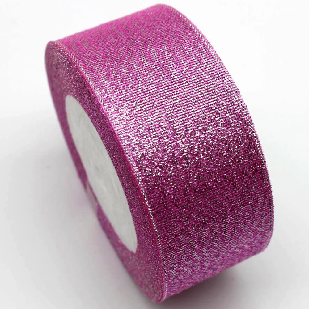 25 yards 6 10 15 20 25 38mm New gold silver ribbon Organza DIY hand-made materials Gift wrap Christmas New Year decorations mix
