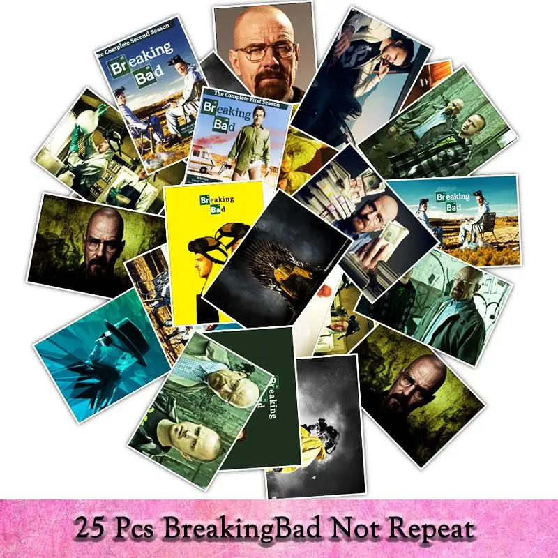 

25 Pcs/Lot BreakingBad Stickers For Car Laptop Notebook Luggage Decal Fridge Skateboard Car Motocycle Bike Stickers