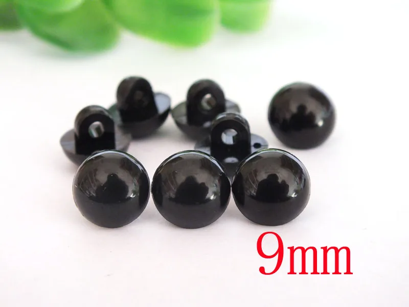 9mm Black Animal Eyes Can Sewing 100Pairs Free Shipping