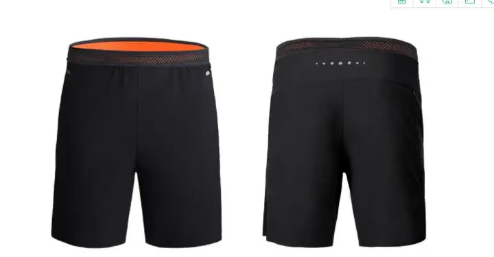 Xiaomi мужские быстросохнущие шорты, летние повседневные Светоотражающие короткие штаны, шелковистые свободные спортивные штаны для фитнеса - Цвет: black  M