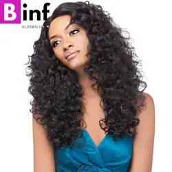 BINF волос 150% Плотность Малайзии волна воды парики Синтетические волосы на кружеве 100% натуральные волосы парики для Для женщин натуральный