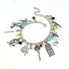 Шерлок Холмс ключ 221B дверь Одежда Уотсон Бейкер ST тренчкот сплав браслет Браслеты хрустальные бусины Прохладный подарок для женщины