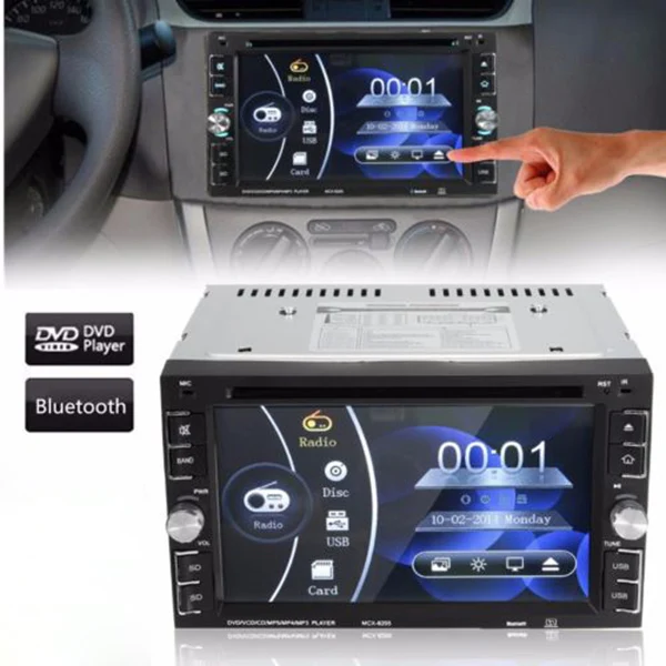 

Universal Car DVD Player In Dash Stereo Radio + Camera Double 2 Din Autoradio Video Steering-wheel Car Multimedia CSL2017