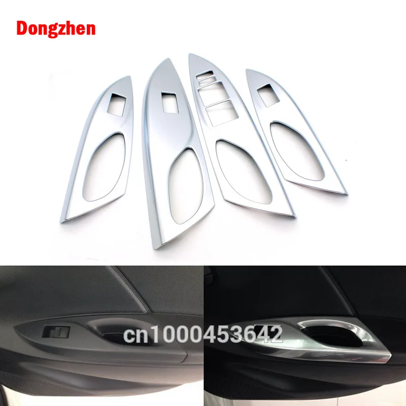 

Dongzhen Interior Accessories Inner Decorative Trim inner Door Handle Chrome Trim fit for Toyota Yaris L 2013 2014