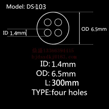 

99.5%Al2O3 High Thermal Corundum Tube OD6.5*ID1.4mm/Round Four-Bore Alumina Tube/Insulating Ceramics For Thermocouples Sensors