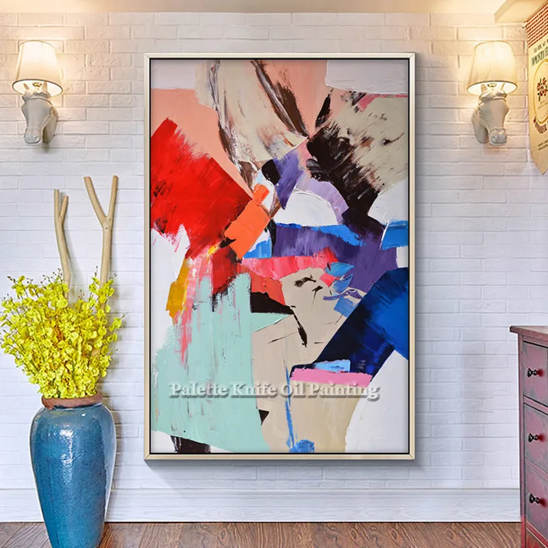 

Холст, акриловая живопись, настенные картины для гостиной, домашний декор, ручная роспись, современный абстрактный цвет, квадратный Декор